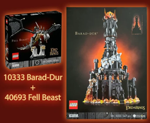LEGO 10333 The Lord of the Rings Barad-dûr & 40693 The Winged Beast
